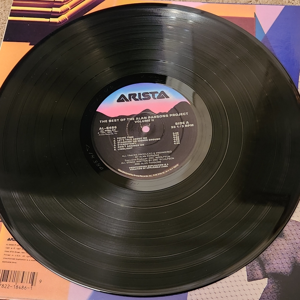 Alan Parsons Project 1987 Vinyl Record - Picture 6 of 7